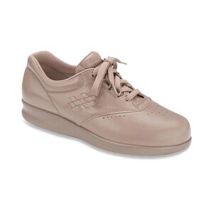 SAS Free Time, Womens Size 8 WW, Tan Beige Leather Lace Up Comfort Walking Shoes